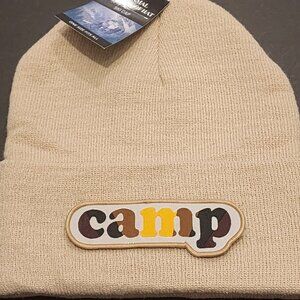 camp (camo) Knit Cuffed Beanie in Beige